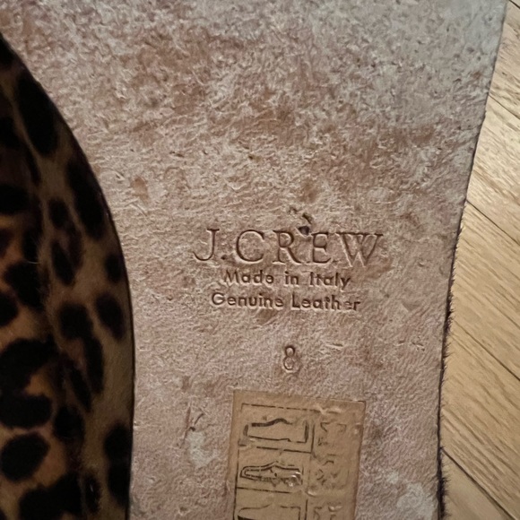 J Crew calf fur leopard print slip on loafer - Picture 6 of 8